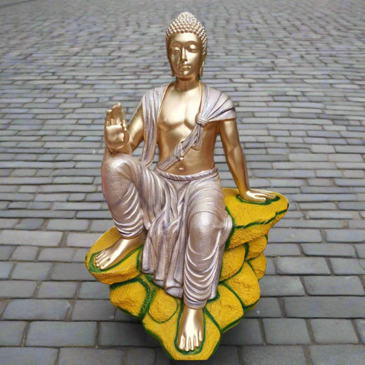 Golden Color Polyresin Buddha Statue 20*28