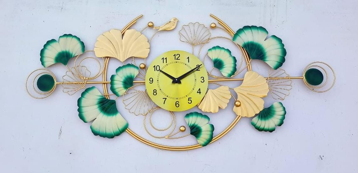 Golden Ginkgo Clock 48*2*22