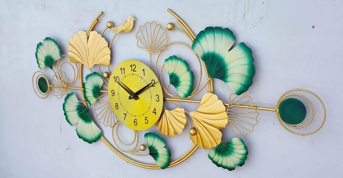 Golden Ginkgo Clock 48*2*22