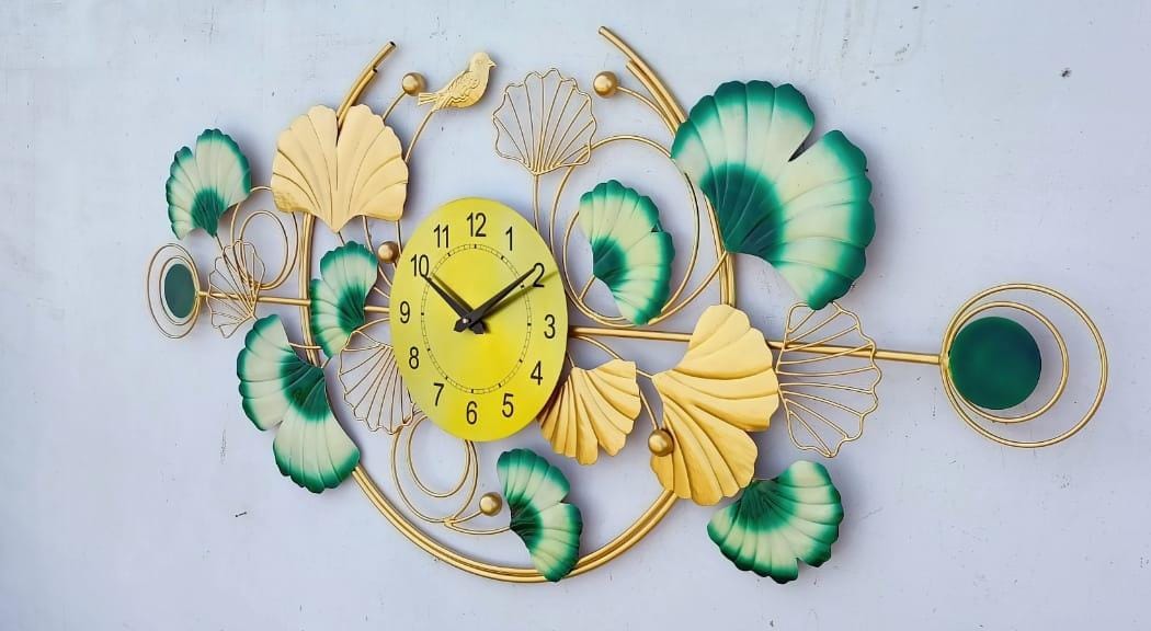 Golden Ginkgo Clock 48*2*22