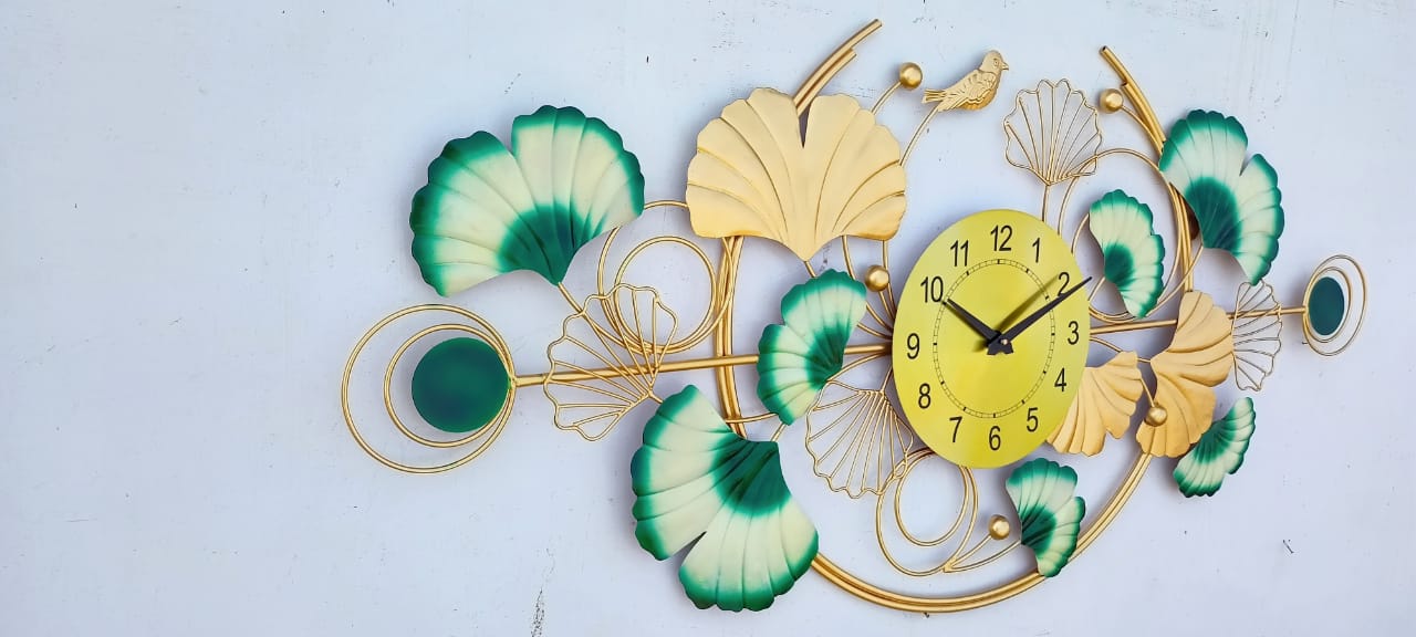 Golden Ginkgo Clock 48*2*22