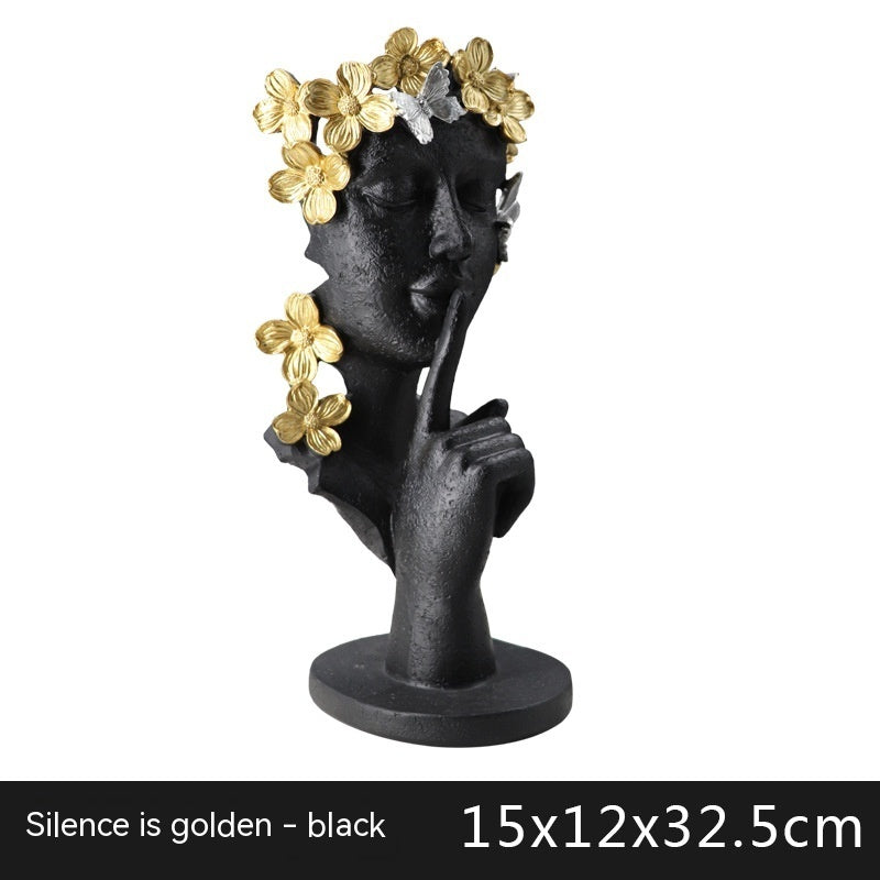 🎁 Silence Is Gold Creative Abstract Statue (100% off)