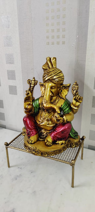 Polyresin  Ganesha Idol On Cot 9*15