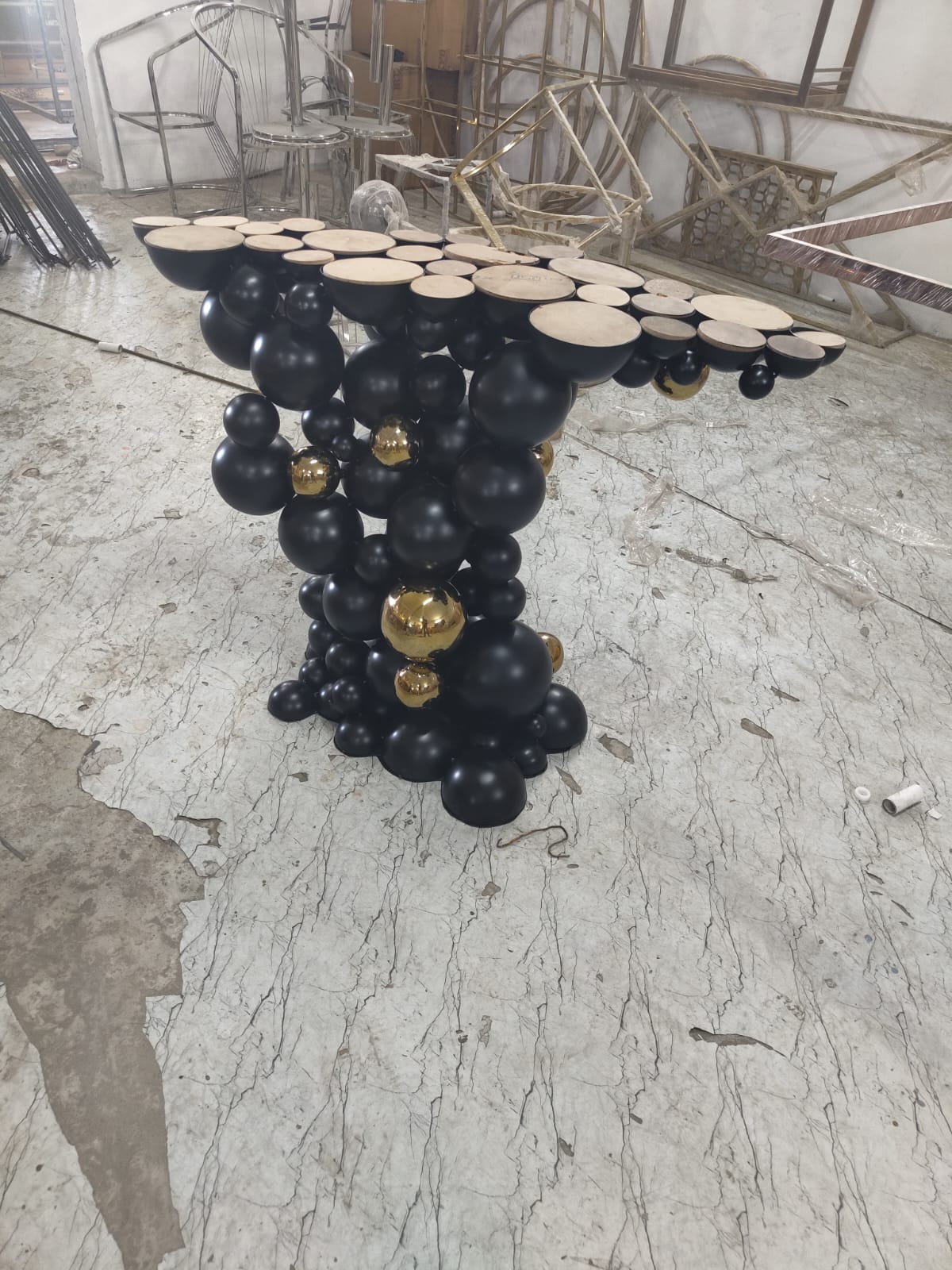 Stack Of Stainless Steel Balls Center Table 45*14*32