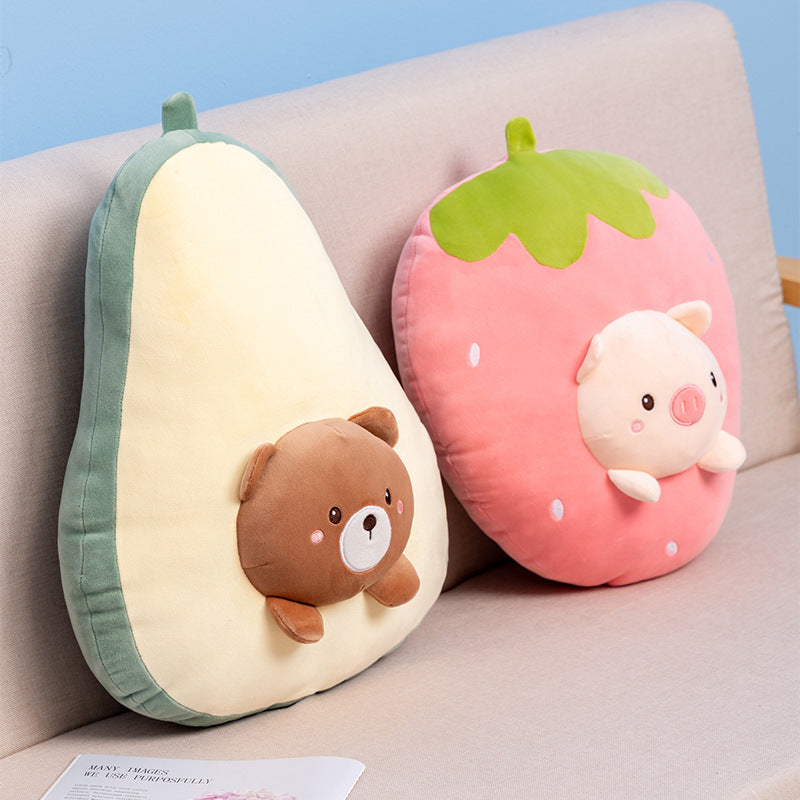 Fruit Pillow Disguised As Animal Cushion
