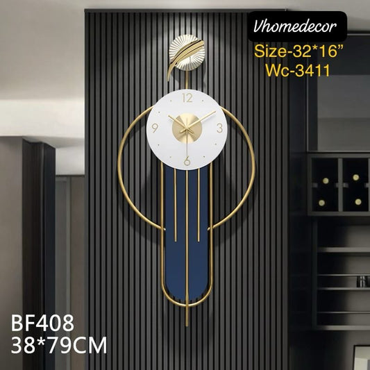 Vertical Clock Circle Wall Decor 16*32