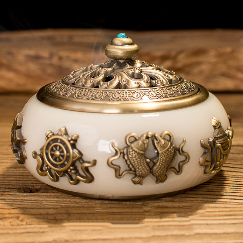 🎁 Ancient Bronze Incense Burner Household Buddha Ware And Ornaments (100% off)