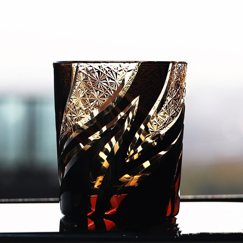 🎁 Carved Lead-free Crystal Glass Whisky Tumbler (100% off)