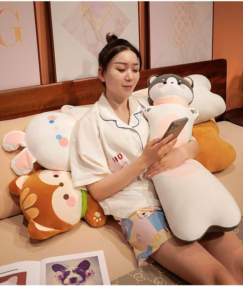 Polyester Fiber Cartoon Animal Strip Sleeping Pillow