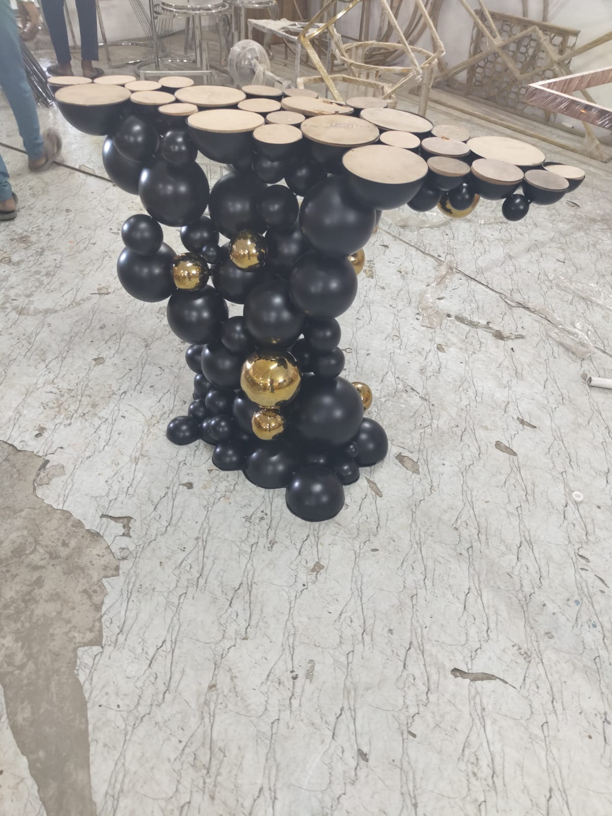 Stack Of Stainless Steel Balls Center Table 45*14*32