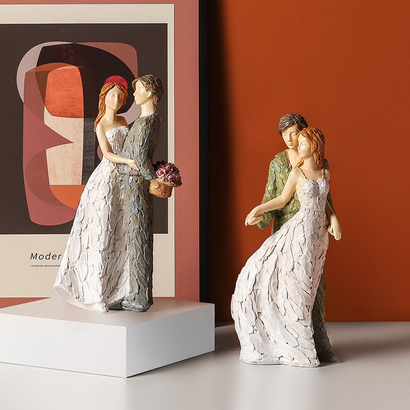 🎁 Couple Men And Women Resin Crafts Wedding Room Home Decoration Ornaments (100% off)