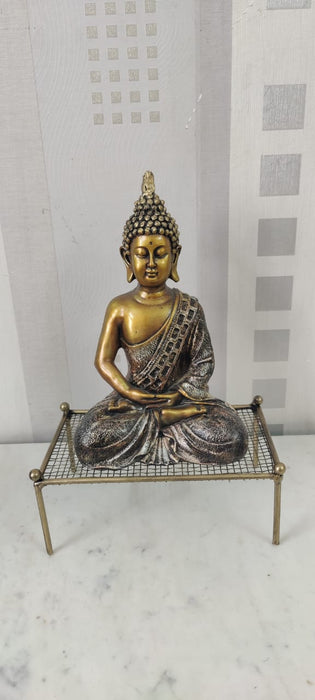 Polyresin Buddha Idol On Cot