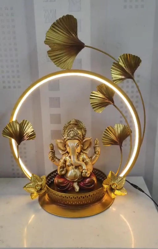 Polyresin Ganesha With LED Stand 24*10