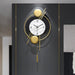 Golden Double Circle Ring Clock 16*28