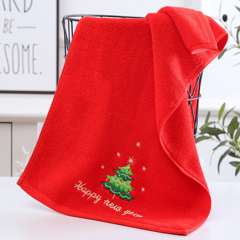 Christmas Gift Towel Cotton Face Towel Santa Claus