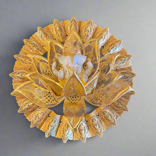 Lotus Ganesha Wall Decor 36*36*15-V Home Decor