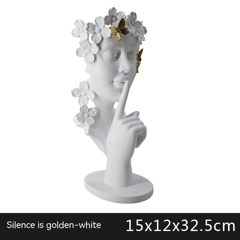 🎁 Silence Is Gold Creative Abstract Statue (100% off)