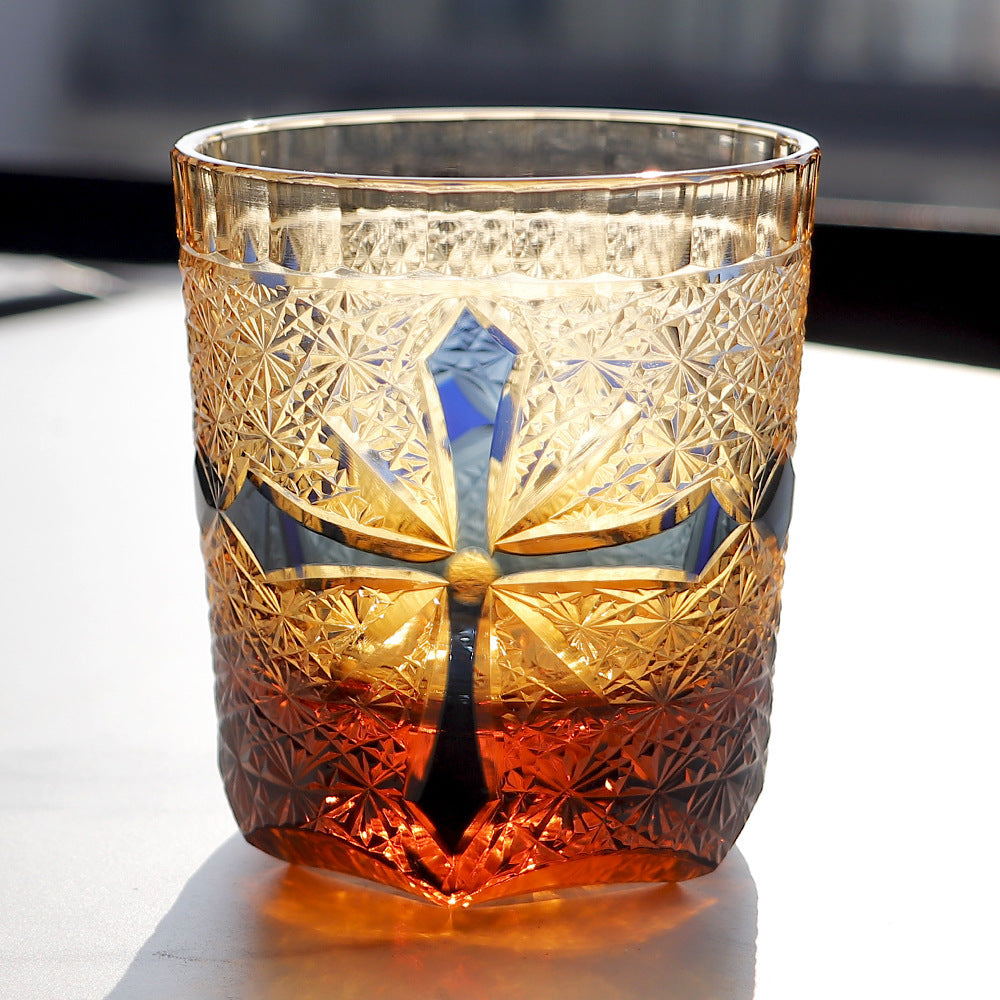 🎁 Carved Lead-free Crystal Glass Whisky Tumbler (100% off)