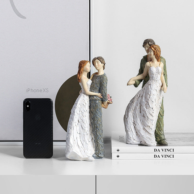 Couple Men And Women Resin Crafts Wedding Room Home Decoration Ornaments