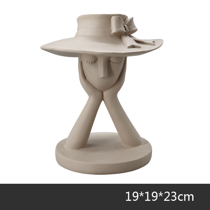 🎁 Resin Vase Living Room Simple Home Creative Abstract Character (100% off)