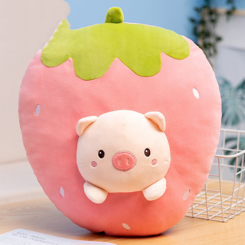 Fruit Pillow Disguised As Animal Cushion