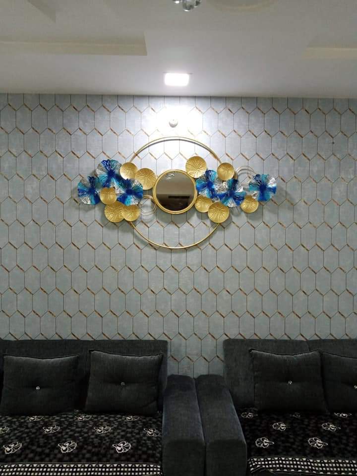 Double Ring Mirror blue 55*30