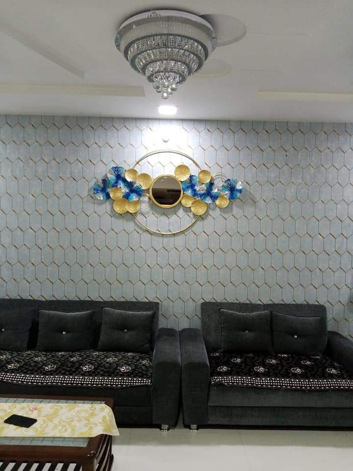 Double Ring Mirror blue 55*30