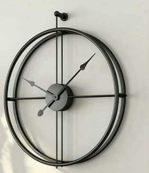 Black Double Piple Clock 24*24 - V Home Decor