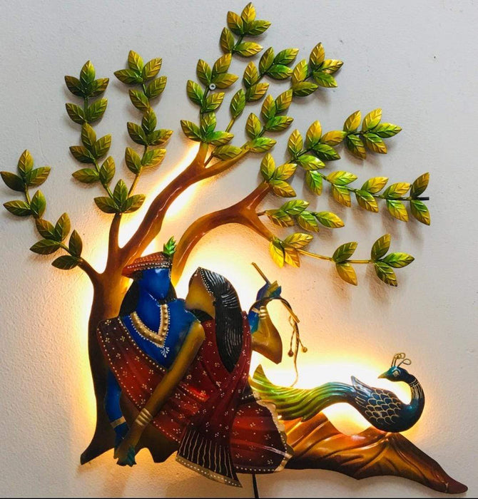 Radha Krishna peacock tree 30*28