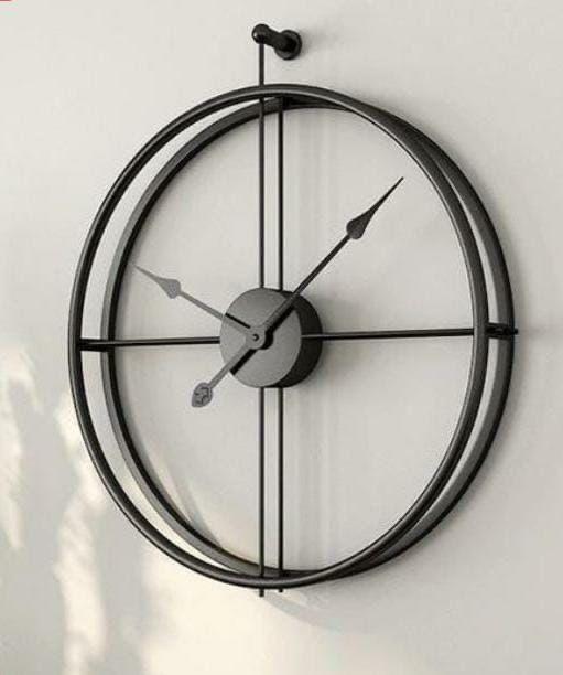 Black Double Pipe Clock 30*30