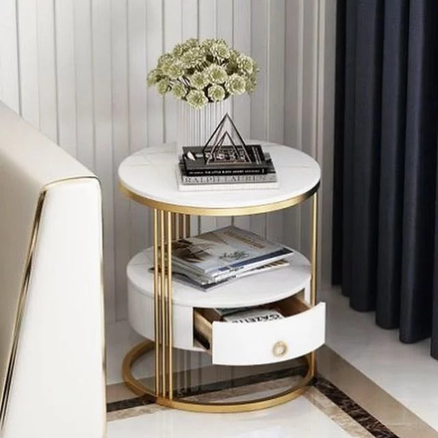 Stainless Steel Coffee Table White 20*18
