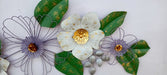White Hibicus Flowers Wall Decor 22*48
