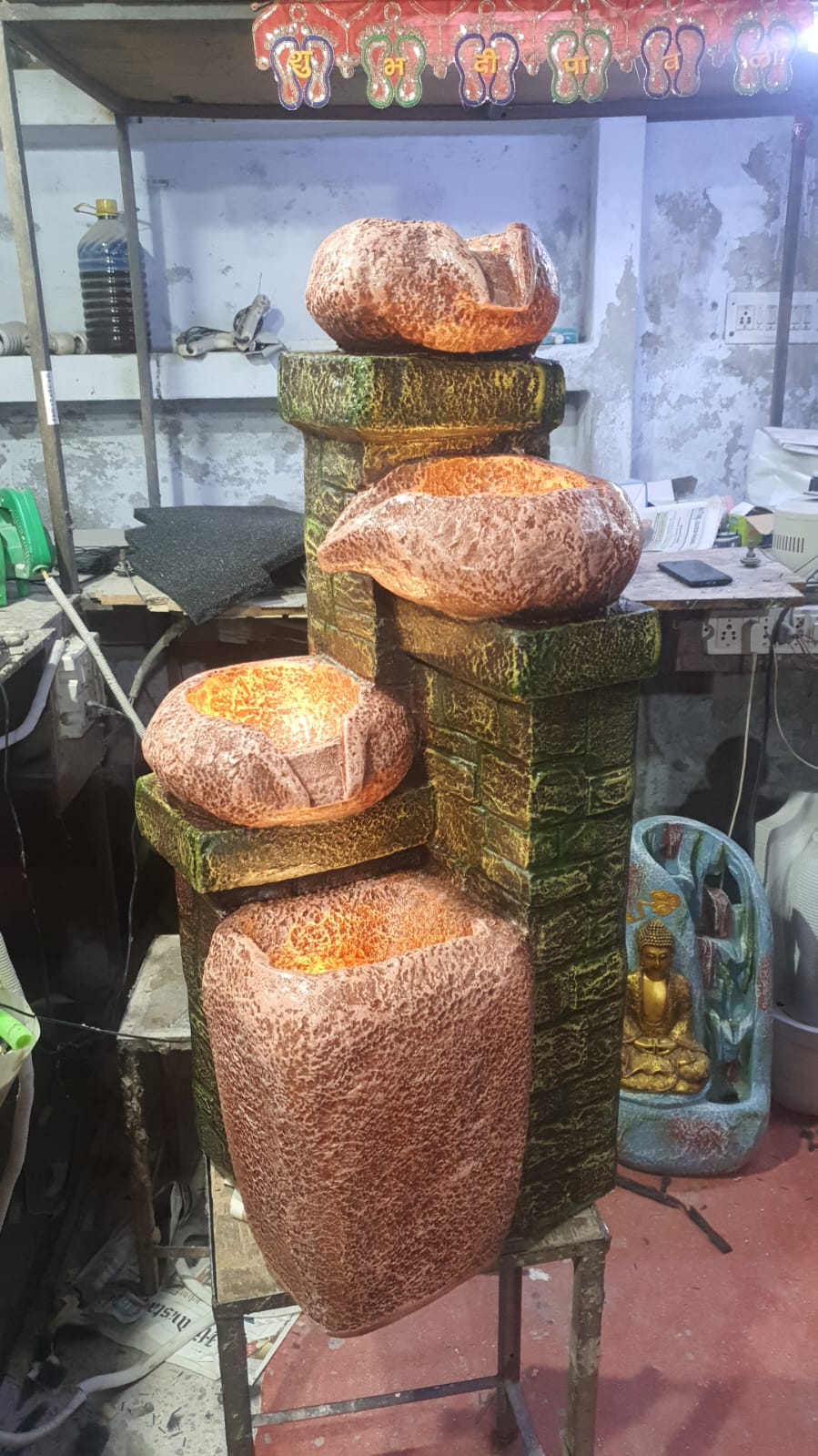 Fiber Rock Water Fountain 18*18*36