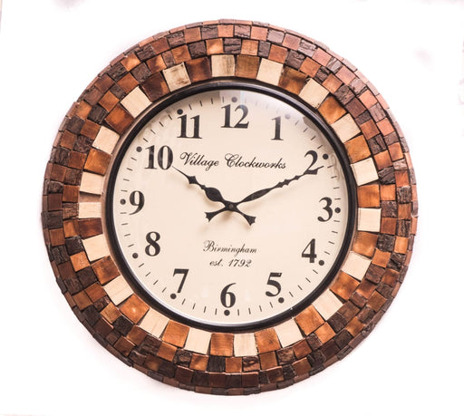 Wooden Hand Painted Clock 18*18*4