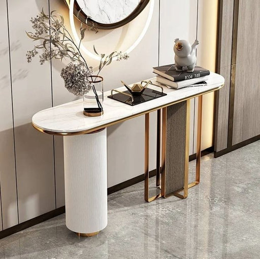 Stainless Steel Console White Table 48*14*30