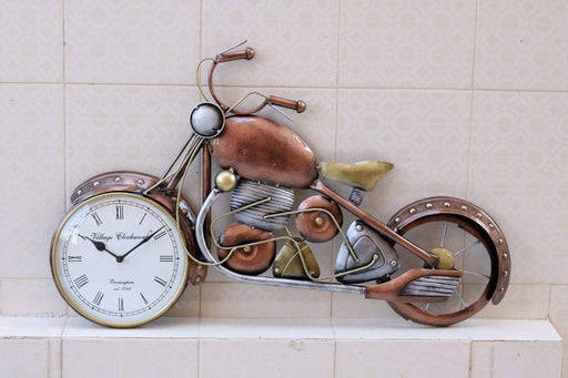 Brown Bike Clock 28*18 - V Home Decor