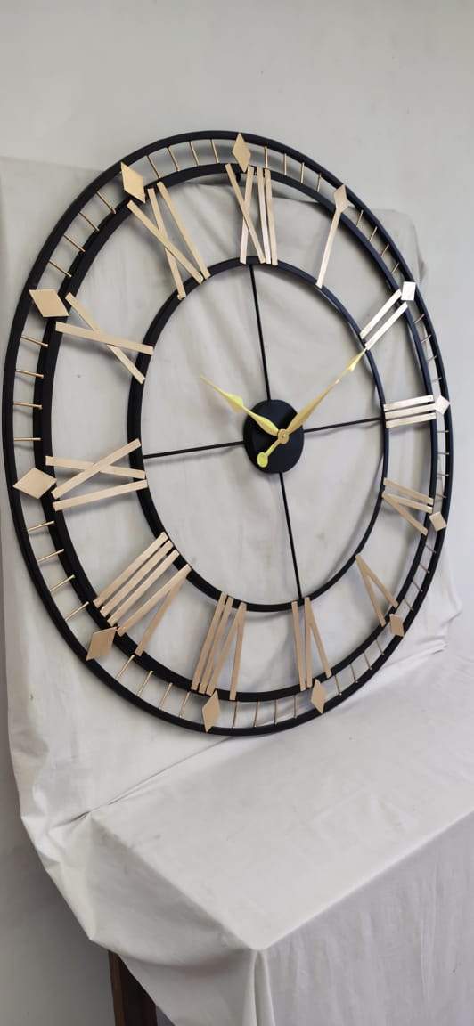 Golden Black Roman Clock 40*40 - V Home Decor