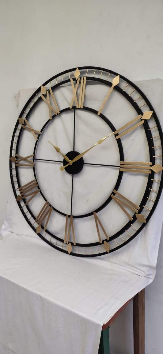 Golden Black Roman Clock 40*40 - V Home Decor