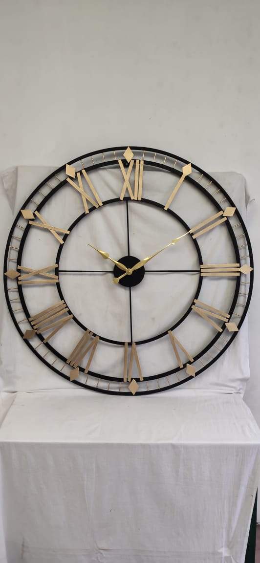 Golden Black Roman Clock 40*40 - V Home Decor