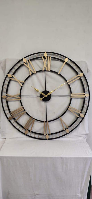 Golden Black Roman Clock 40*40 - V Home Decor