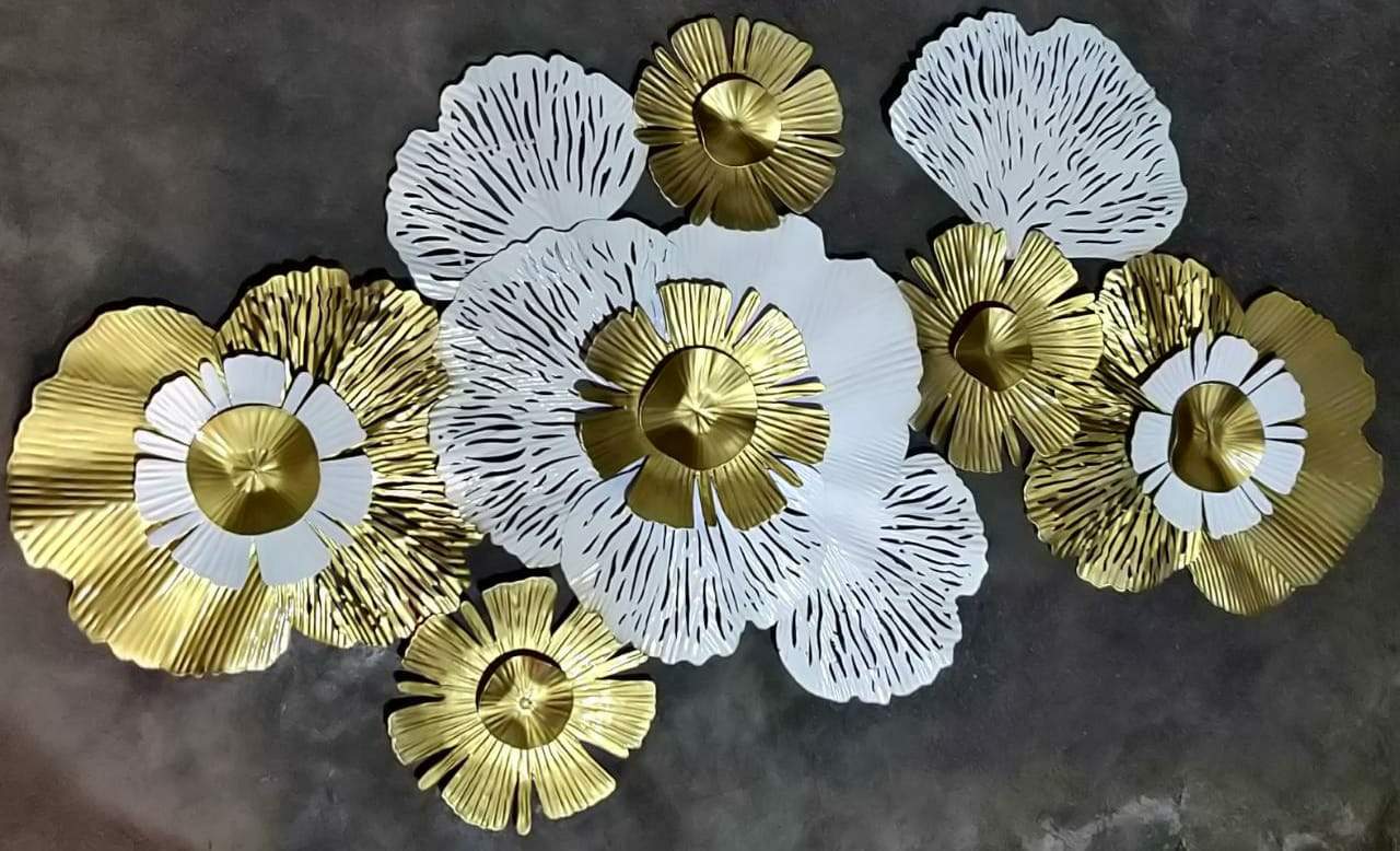 Golden White Flower 48*24 - V Home Decor