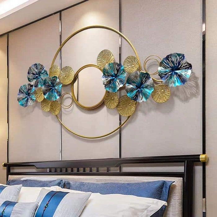 Double Ring Mirror blue 55*30