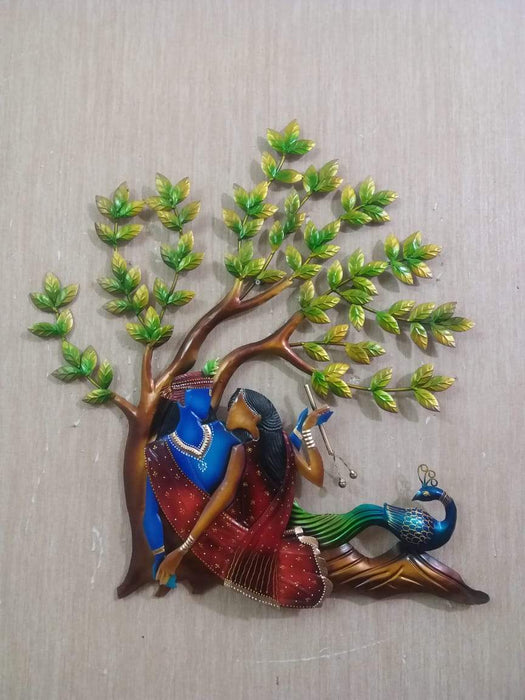 Radha Krishna peacock tree 30*28