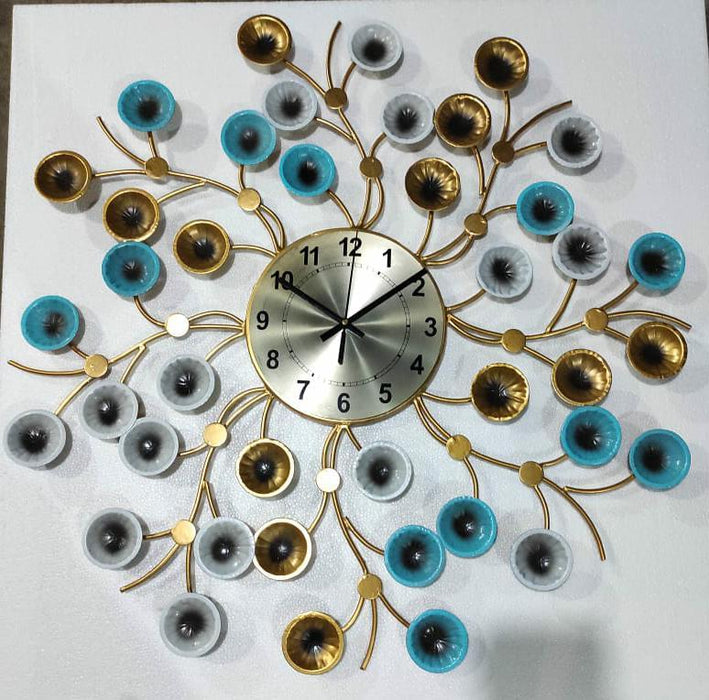 Golden Dial Round Flower Clock 26*26