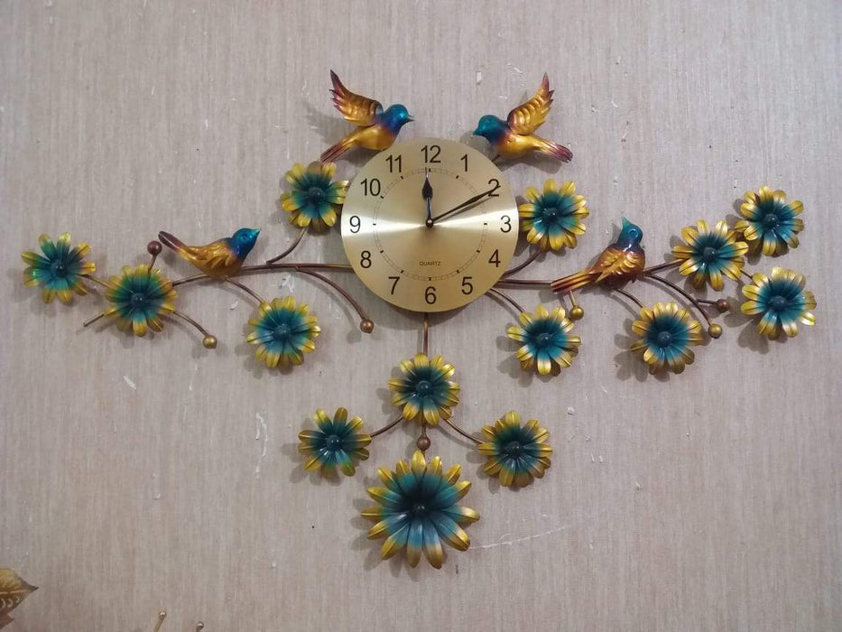 Flower birds Clock 36*24