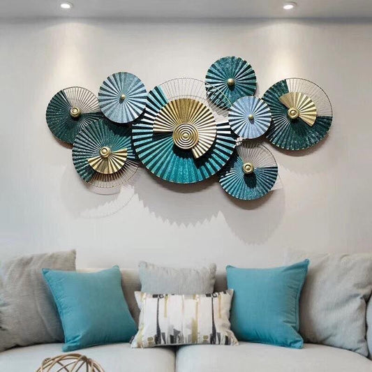 Blue wheels wall decor 48*24