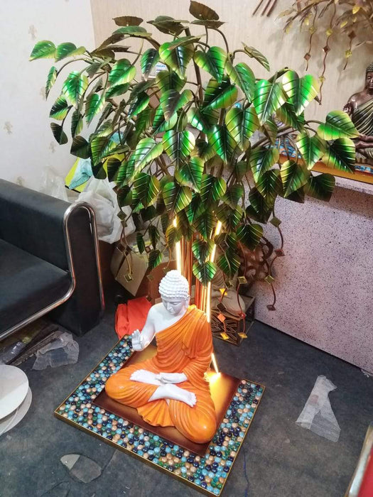 Buddha with led tree