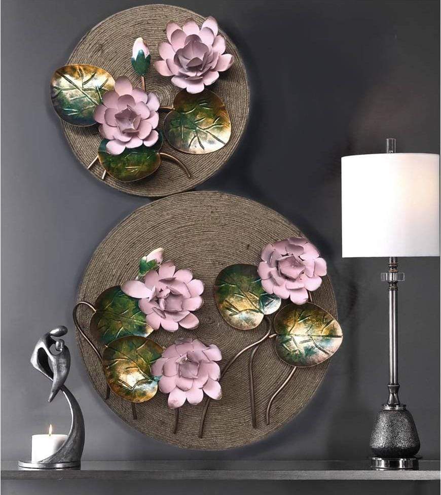 Lotus Flower Plates Wall Decor 18*24