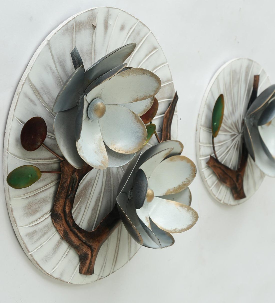 Flower Plates Set 3 Wall Decor 24*15*10