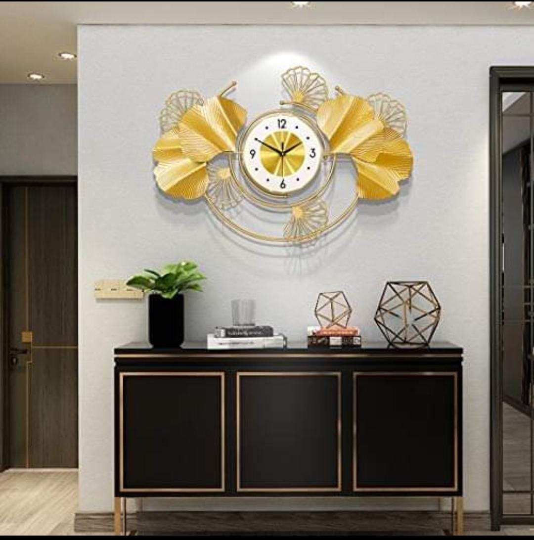 Ginkgo Lily Wall Clock 36*24